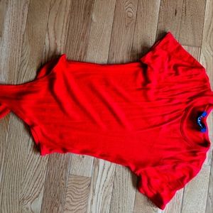 Lulu's red short sleeved body suit